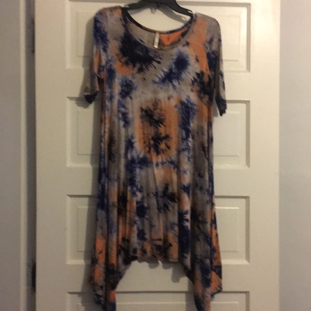 Tye Dye Assymetrical Dress Small